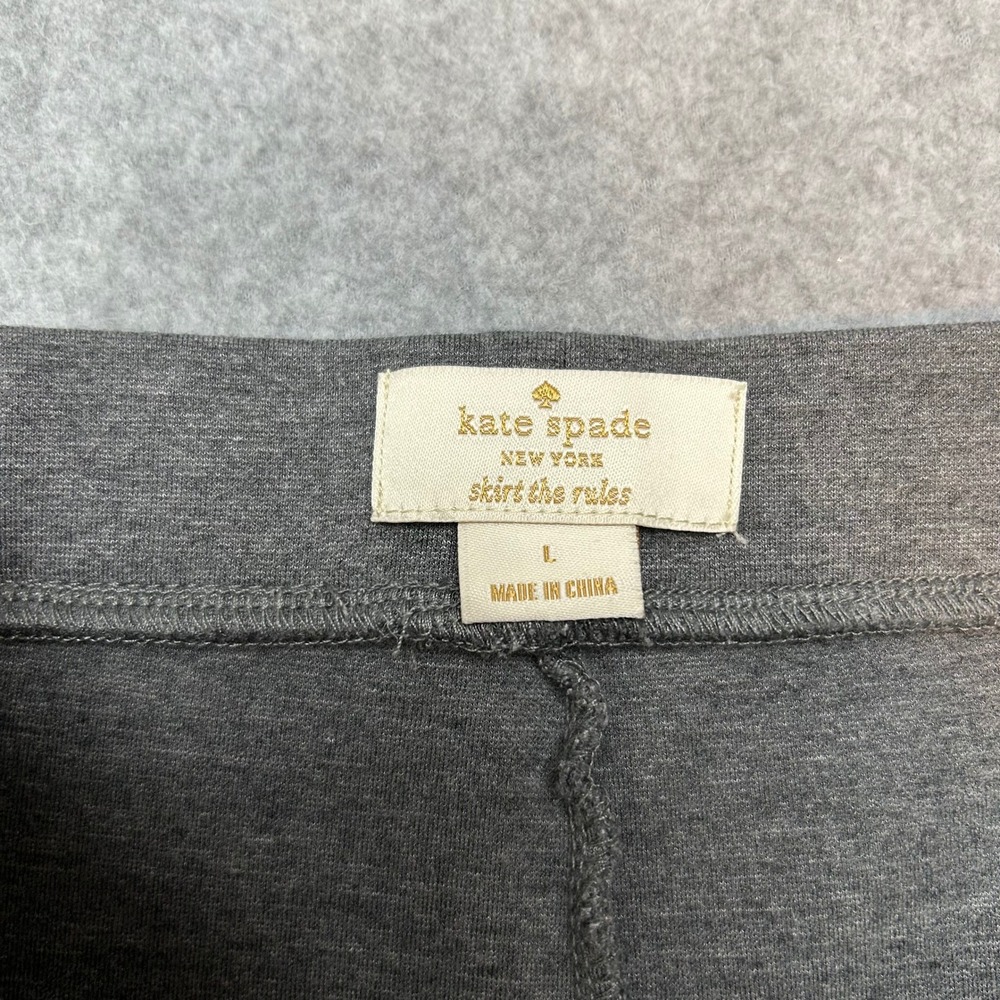 Kate Spade Gray Jamie Knit Ponte Leggings Pants Bow Ankle Stretch Girls Sz Large - Picture 2 of 11